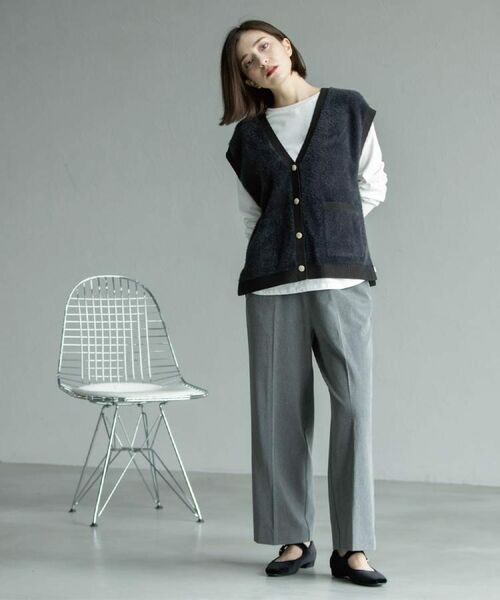 OPAQUE.CLIP / オペーク ドット クリップ パンツ | ウォームタッチ イージーワイドパンツ【洗濯機洗OK/ストレッチ】≪SS～LL≫ | 詳細9