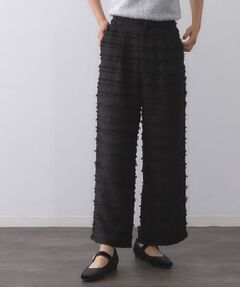 OPAQUE.CLIP / オペーク ドット クリップ パンツ | フリンジボーダージャカードワイドパンツ【洗濯機洗い可】