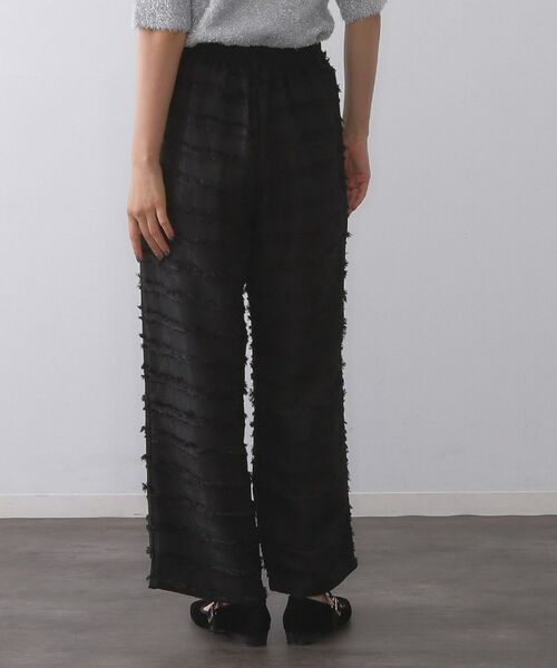 OPAQUE.CLIP / オペーク ドット クリップ パンツ | フリンジボーダージャカードワイドパンツ【洗濯機洗い可】 | 詳細1