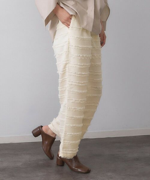 OPAQUE.CLIP / オペーク ドット クリップ パンツ | フリンジボーダージャカードワイドパンツ【洗濯機洗い可】 | 詳細5