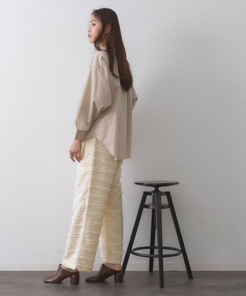 OPAQUE.CLIP / オペーク ドット クリップ パンツ | フリンジボーダージャカードワイドパンツ【洗濯機洗い可】 | 詳細7