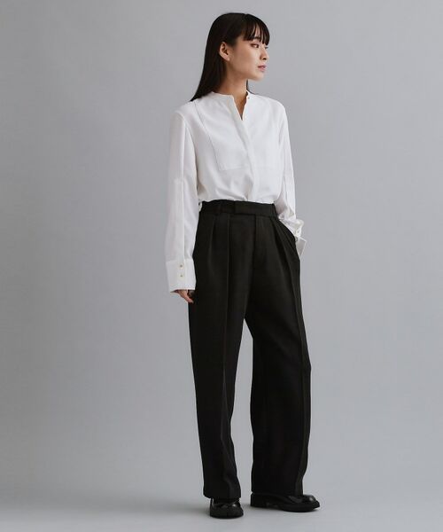 OPAQUE.CLIP / オペーク ドット クリップ パンツ | 【es】タックワイドストレートパンツ【洗濯機OK/防シワ/UVケア/接触冷感/吸水速乾】 | 詳細2