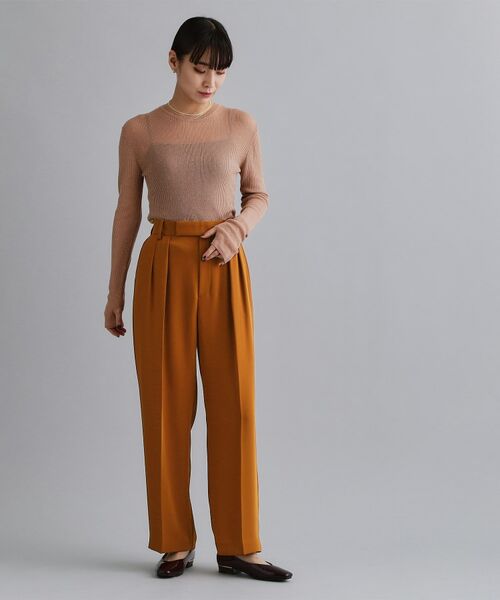 OPAQUE.CLIP / オペーク ドット クリップ パンツ | 【es】タックワイドストレートパンツ【洗濯機OK/防シワ/UVケア/接触冷感/吸水速乾】 | 詳細6