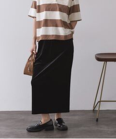 OPAQUE.CLIP / オペーク ドット クリップ ロング・マキシ丈スカート | ベロアナロースカート/セットアップ対応可【洗濯機OK】