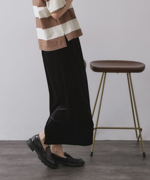 OPAQUE.CLIP / オペーク ドット クリップ ロング・マキシ丈スカート | ベロアナロースカート/セットアップ対応可【洗濯機OK】 | 詳細1