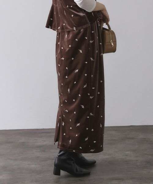 OPAQUE.CLIP / オペーク ドット クリップ ロング・マキシ丈スカート | ベロアナロースカート/セットアップ対応可【洗濯機OK】 | 詳細12