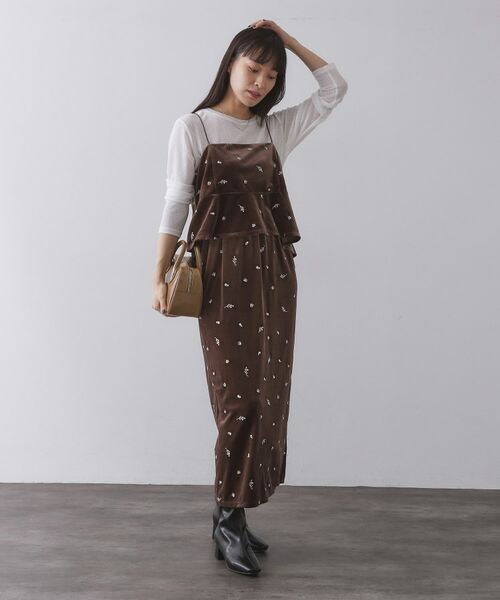 OPAQUE.CLIP / オペーク ドット クリップ ロング・マキシ丈スカート | ベロアナロースカート/セットアップ対応可【洗濯機OK】 | 詳細16