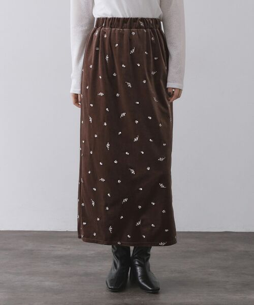 OPAQUE.CLIP / オペーク ドット クリップ ロング・マキシ丈スカート | ベロアナロースカート/セットアップ対応可【洗濯機OK】 | 詳細19
