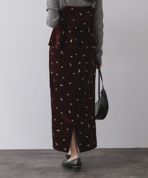 OPAQUE.CLIP / オペーク ドット クリップ ロング・マキシ丈スカート | ベロアナロースカート/セットアップ対応可【洗濯機OK】 | 詳細5