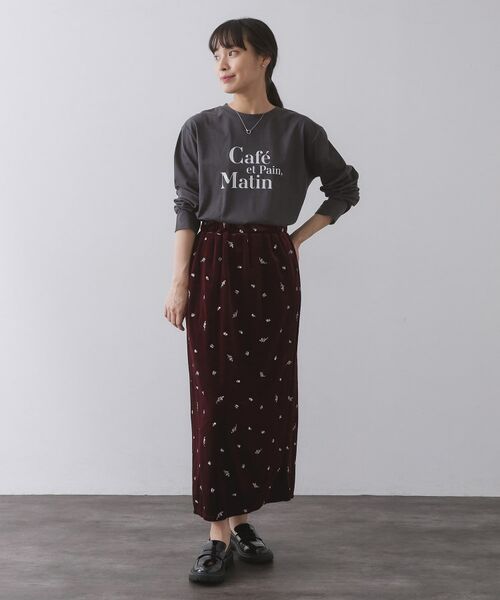 OPAQUE.CLIP / オペーク ドット クリップ ロング・マキシ丈スカート | ベロアナロースカート/セットアップ対応可【洗濯機OK】 | 詳細6