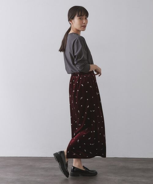 OPAQUE.CLIP / オペーク ドット クリップ ロング・マキシ丈スカート | ベロアナロースカート/セットアップ対応可【洗濯機OK】 | 詳細7