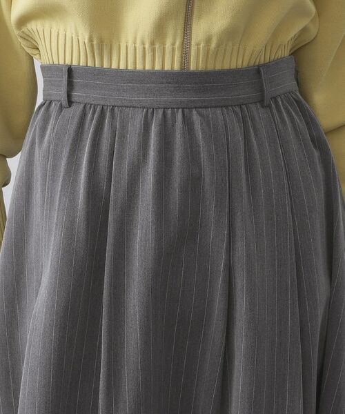 OPAQUE.CLIP / オペーク ドット クリップ ロング・マキシ丈スカート | ピンストライプレイヤード風フレアスカート【洗濯機洗い可】 | 詳細12
