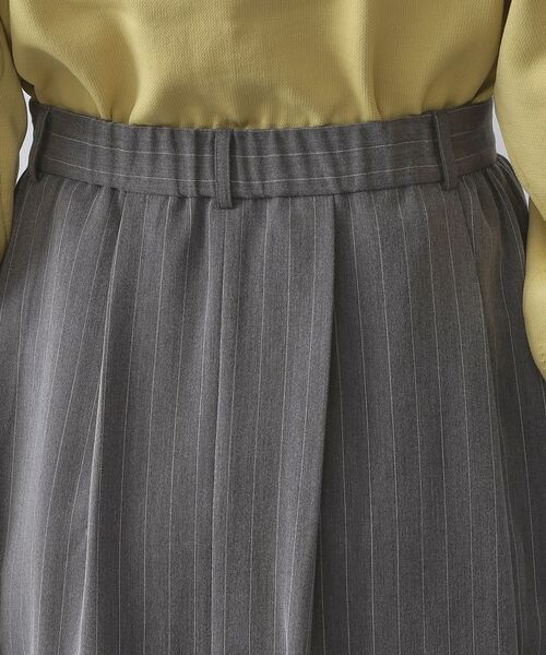 OPAQUE.CLIP / オペーク ドット クリップ ロング・マキシ丈スカート | ピンストライプレイヤード風フレアスカート【洗濯機洗い可】 | 詳細13