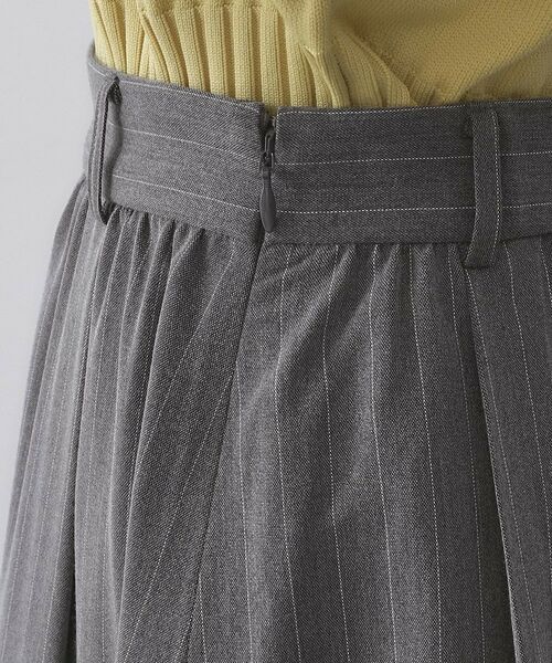 OPAQUE.CLIP / オペーク ドット クリップ ロング・マキシ丈スカート | ピンストライプレイヤード風フレアスカート【洗濯機洗い可】 | 詳細14