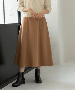 OPAQUE.CLIP / オペーク ドット クリップ ロング・マキシ丈スカート | ウールライクフレアスカート【洗濯機OK】