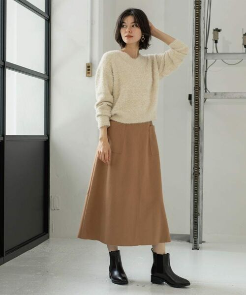 OPAQUE.CLIP / オペーク ドット クリップ ロング・マキシ丈スカート | ウールライクフレアスカート【洗濯機OK】 | 詳細11