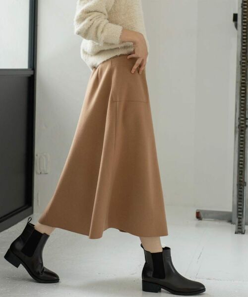 OPAQUE.CLIP / オペーク ドット クリップ ロング・マキシ丈スカート | ウールライクフレアスカート【洗濯機OK】 | 詳細12