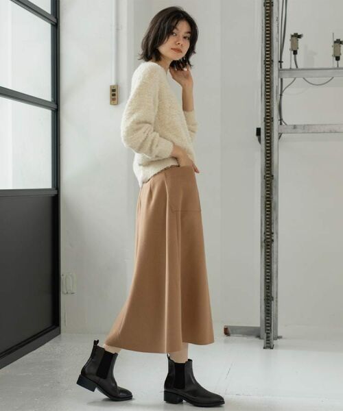 OPAQUE.CLIP / オペーク ドット クリップ ロング・マキシ丈スカート | ウールライクフレアスカート【洗濯機OK】 | 詳細15