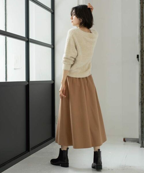 OPAQUE.CLIP / オペーク ドット クリップ ロング・マキシ丈スカート | ウールライクフレアスカート【洗濯機OK】 | 詳細16