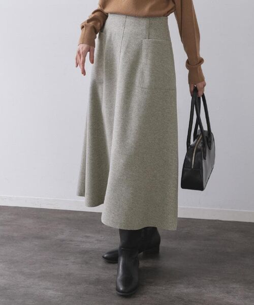 OPAQUE.CLIP / オペーク ドット クリップ ロング・マキシ丈スカート | ウールライクフレアスカート【洗濯機OK】 | 詳細17