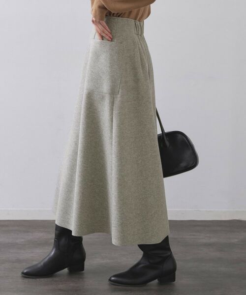 OPAQUE.CLIP / オペーク ドット クリップ ロング・マキシ丈スカート | ウールライクフレアスカート【洗濯機OK】 | 詳細18