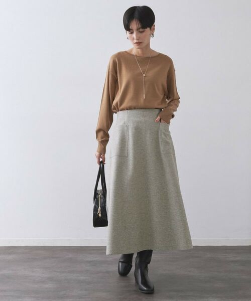 OPAQUE.CLIP / オペーク ドット クリップ ロング・マキシ丈スカート | ウールライクフレアスカート【洗濯機OK】 | 詳細19