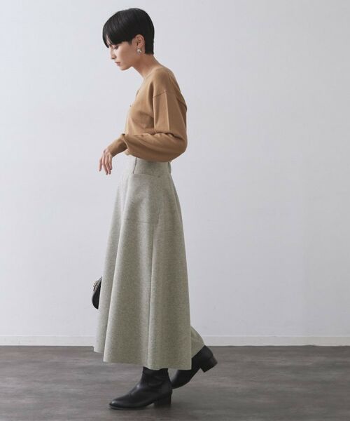 OPAQUE.CLIP / オペーク ドット クリップ ロング・マキシ丈スカート | ウールライクフレアスカート【洗濯機OK】 | 詳細20