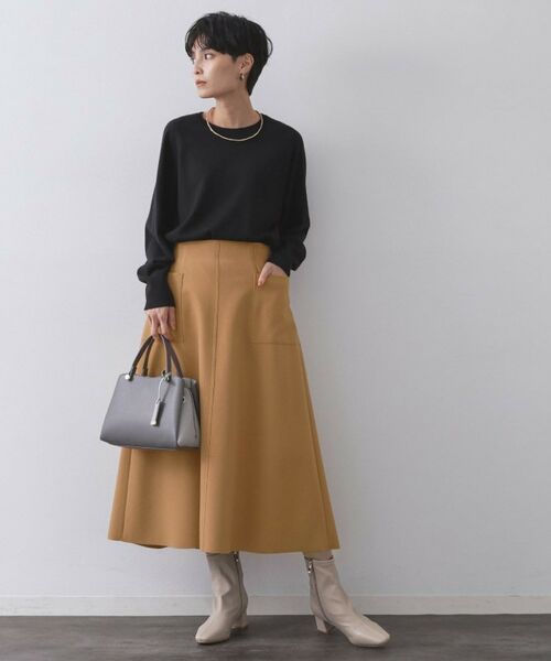 OPAQUE.CLIP / オペーク ドット クリップ ロング・マキシ丈スカート | ウールライクフレアスカート【洗濯機OK】 | 詳細30