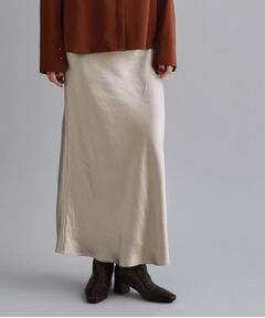 OPAQUE.CLIP / オペーク ドット クリップ ロング・マキシ丈スカート | 【es】サテンナローイージーロングスカート【洗濯機OK】