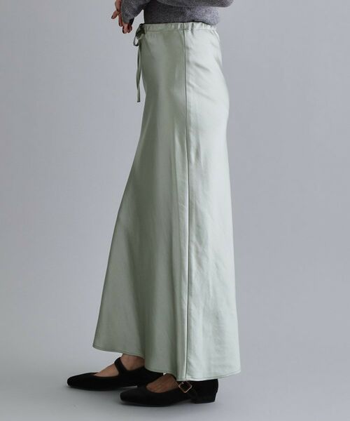 OPAQUE.CLIP / オペーク ドット クリップ ロング・マキシ丈スカート | 【es】サテンナローイージーロングスカート【洗濯機OK】 | 詳細10