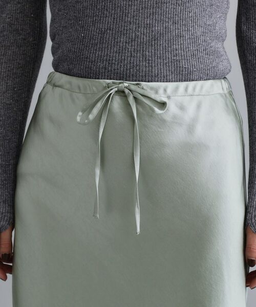 OPAQUE.CLIP / オペーク ドット クリップ ロング・マキシ丈スカート | 【es】サテンナローイージーロングスカート【洗濯機OK】 | 詳細12