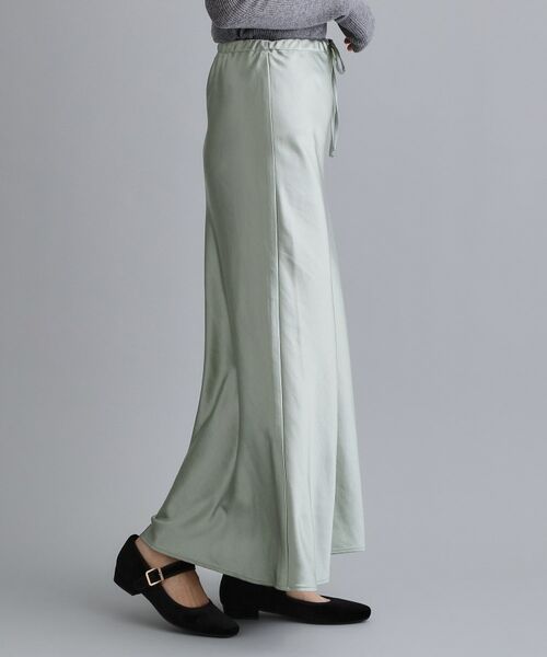 OPAQUE.CLIP / オペーク ドット クリップ ロング・マキシ丈スカート | 【es】サテンナローイージーロングスカート【洗濯機OK】 | 詳細5