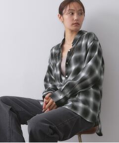 OPAQUE.CLIP / オペーク ドット クリップ シャツ・ブラウス | オンブレチェックシャツ【洗濯機洗い可】