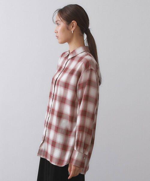 OPAQUE.CLIP / オペーク ドット クリップ シャツ・ブラウス | オンブレチェックシャツ【洗濯機洗い可】 | 詳細10