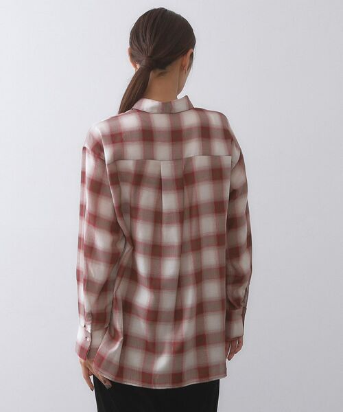 OPAQUE.CLIP / オペーク ドット クリップ シャツ・ブラウス | オンブレチェックシャツ【洗濯機洗い可】 | 詳細11
