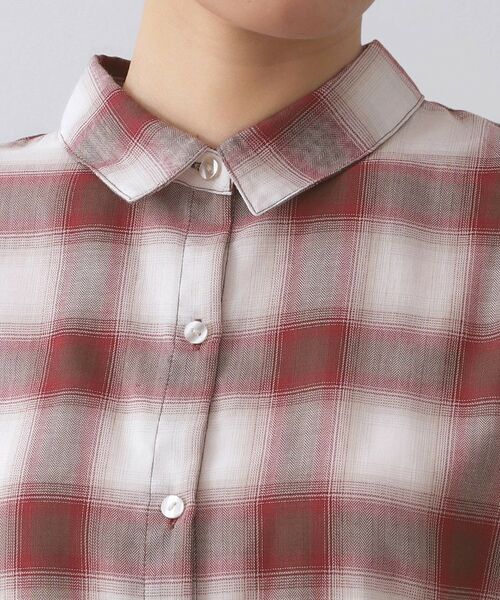 OPAQUE.CLIP / オペーク ドット クリップ シャツ・ブラウス | オンブレチェックシャツ【洗濯機洗い可】 | 詳細12