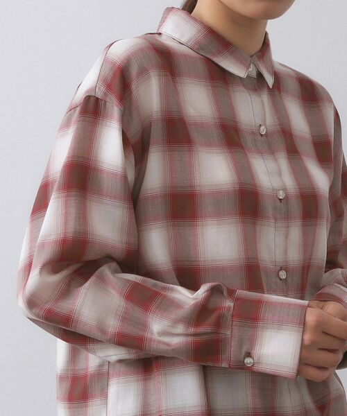 OPAQUE.CLIP / オペーク ドット クリップ シャツ・ブラウス | オンブレチェックシャツ【洗濯機洗い可】 | 詳細13