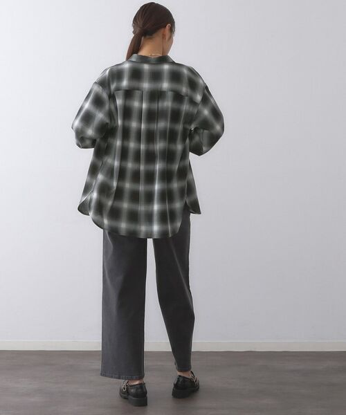 OPAQUE.CLIP / オペーク ドット クリップ シャツ・ブラウス | オンブレチェックシャツ【洗濯機洗い可】 | 詳細3
