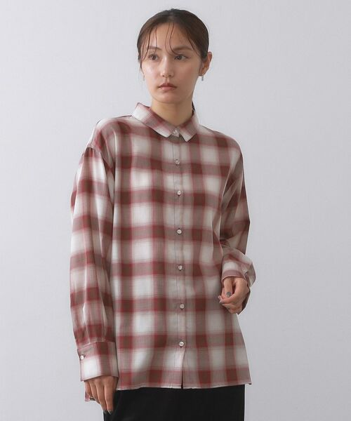 OPAQUE.CLIP / オペーク ドット クリップ シャツ・ブラウス | オンブレチェックシャツ【洗濯機洗い可】 | 詳細9