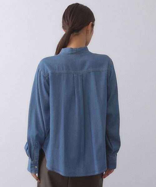 OPAQUE.CLIP / オペーク ドット クリップ シャツ・ブラウス | セルロース混デニムボウタイブラウス【洗濯機洗い可】 | 詳細12