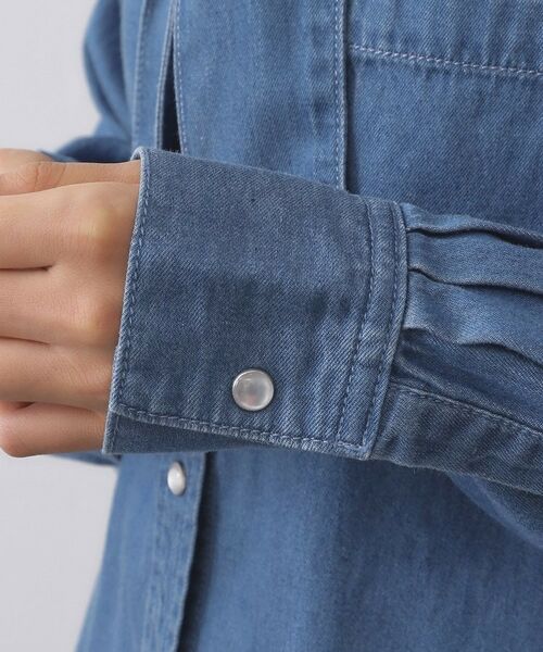 OPAQUE.CLIP / オペーク ドット クリップ シャツ・ブラウス | セルロース混デニムボウタイブラウス【洗濯機洗い可】 | 詳細15