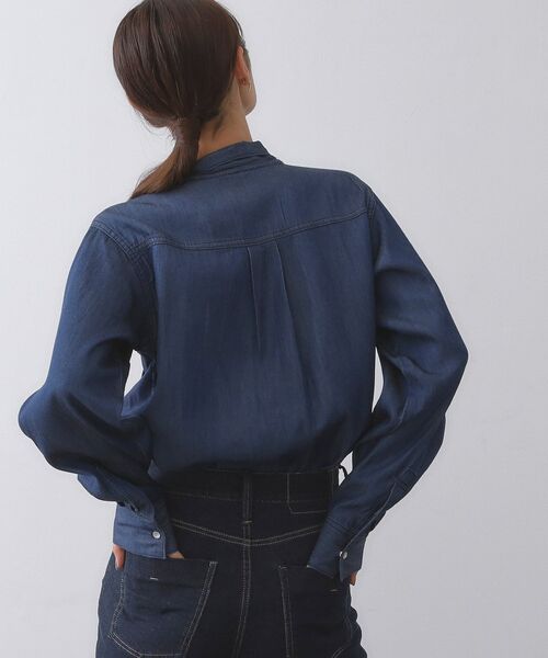 OPAQUE.CLIP / オペーク ドット クリップ シャツ・ブラウス | セルロース混デニムボウタイブラウス【洗濯機洗い可】 | 詳細6