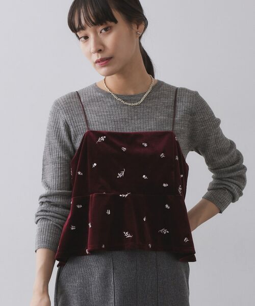 OPAQUE.CLIP / オペーク ドット クリップ シャツ・ブラウス | ベロアキャミ/セットアップ対応可【洗濯機OK】 | 詳細1