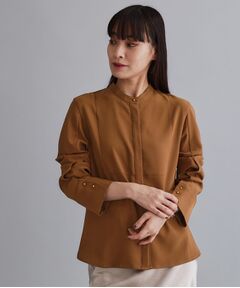 OPAQUE.CLIP / オペーク ドット クリップ シャツ・ブラウス | 【es】ブザム切替バンドカラーシャツブラウス【洗濯機OK/防シワ/UVケア/接触冷感】