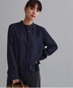 OPAQUE.CLIP / オペーク ドット クリップ シャツ・ブラウス | 【es】ブザム切替バンドカラーシャツブラウス【洗濯機OK/防シワ/UVケア/接触冷感】