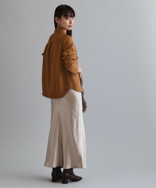 OPAQUE.CLIP / オペーク ドット クリップ シャツ・ブラウス | 【es】ブザム切替バンドカラーシャツブラウス【洗濯機OK/防シワ/UVケア/接触冷感】 | 詳細11