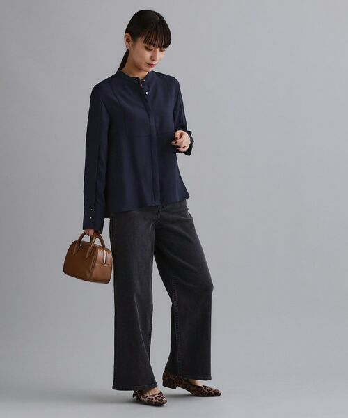 OPAQUE.CLIP / オペーク ドット クリップ シャツ・ブラウス | 【es】ブザム切替バンドカラーシャツブラウス【洗濯機OK/防シワ/UVケア/接触冷感】 | 詳細17