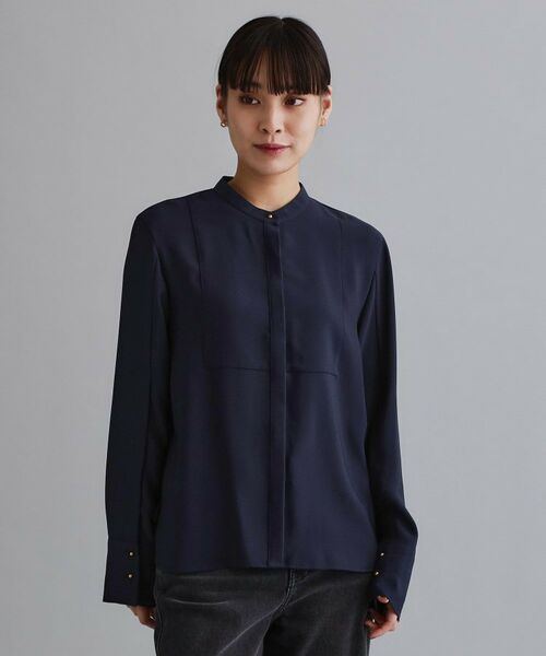 OPAQUE.CLIP / オペーク ドット クリップ シャツ・ブラウス | 【es】ブザム切替バンドカラーシャツブラウス【洗濯機OK/防シワ/UVケア/接触冷感】 | 詳細21