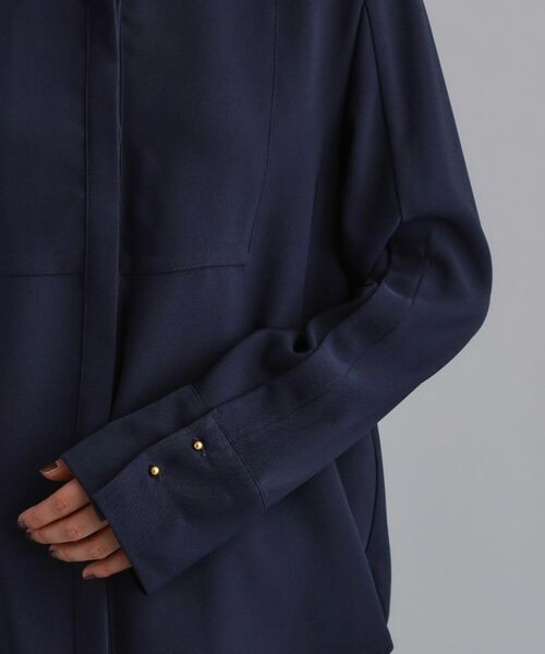 OPAQUE.CLIP / オペーク ドット クリップ シャツ・ブラウス | 【es】ブザム切替バンドカラーシャツブラウス【洗濯機OK/防シワ/UVケア/接触冷感】 | 詳細25