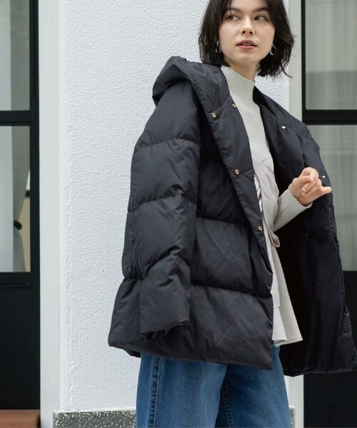 OPAQUE.CLIP / オペーク ドット クリップ ダウンジャケット・ベスト | 撥水フードミドルダウンコート【防風/抗菌防臭/洗濯機OK】《S～LL》 | 詳細11